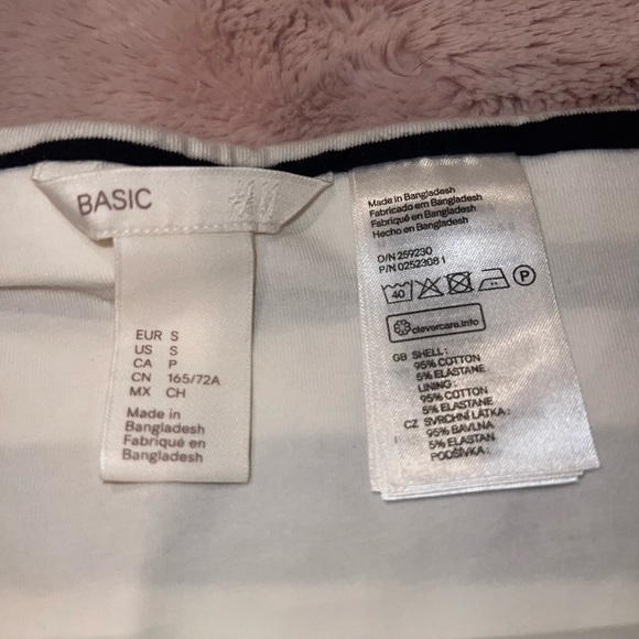 NWOT H&M Basic Striped Mini Skirt - Women’s size S - navy&white - Picture 7 of 9